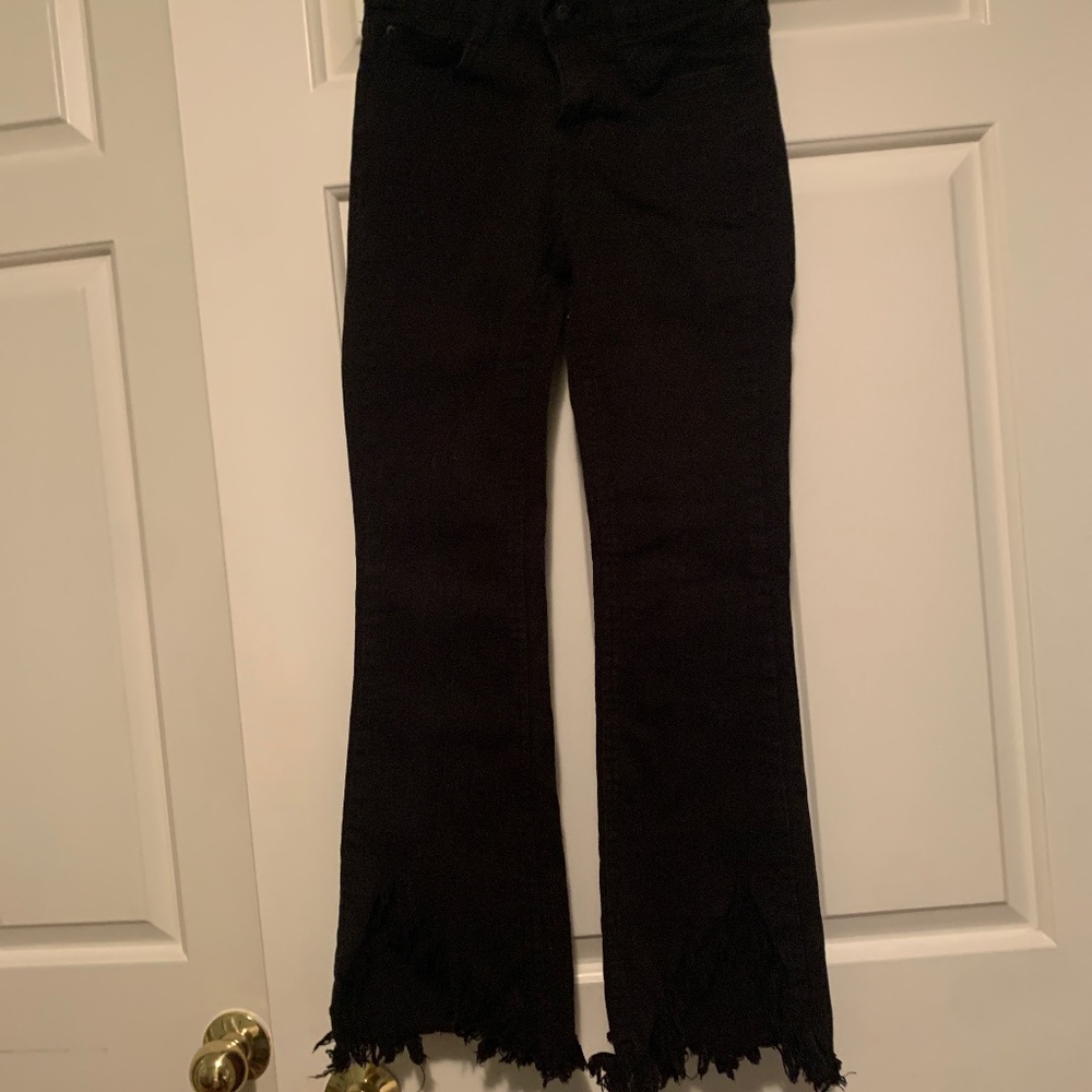 Black denim jeans